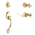 Copper Creek Colonial Handleset, Waverlie Right Hand Lever Int. Trim, Polish Brass CZ2610XWLR-PB